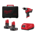 Masina de gaurit/infiletat cu 2 acumulatori Milwaukee M12 FDD-402X