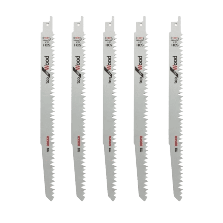 Set 5 lame fierastrau sabie Bosch HCS 240mm pentru lemn