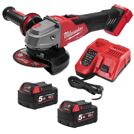 Polizor unghiular cu 2 acumulatori Milwaukee M18 FSAG125XB-502X