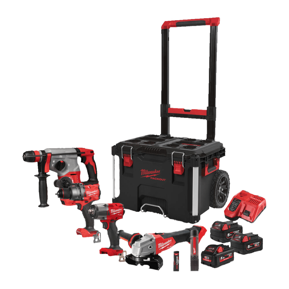 Set 4 scule cu acumulator Milwaukee M18 FPP4D-555T Set 4 scule cu acumulator Milwaukee M18 FPP4D-555T