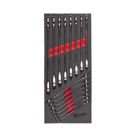 Set 15 chei combinate cu clichet in insertie spuma Milwaukee