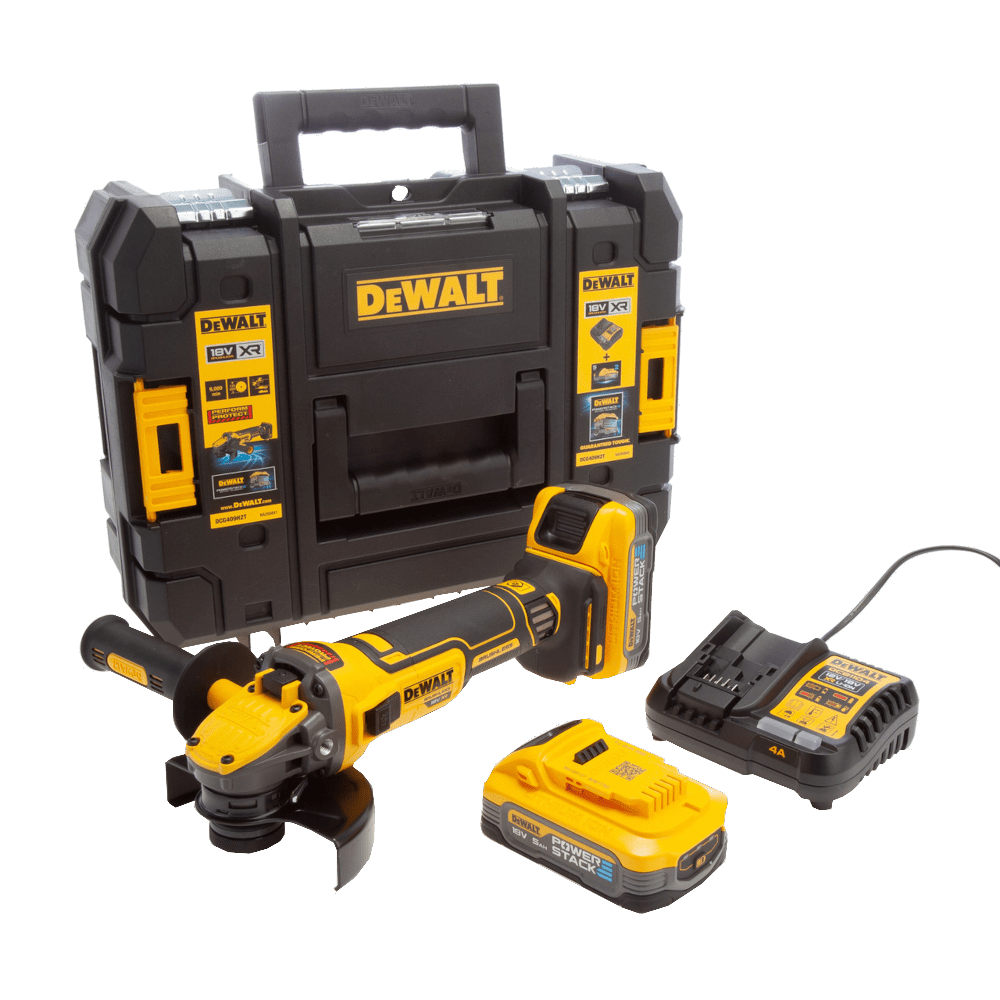 Polizor unghiular cu 2 acumulatori DeWalt DCG409H2T Polizor unghiular cu 2 acumulatori DeWalt DCG409H2T