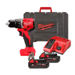Masina de gaurit cu percutie cu 2 acumulatori 2Ah Milwaukee M18 BLPDRC-202C