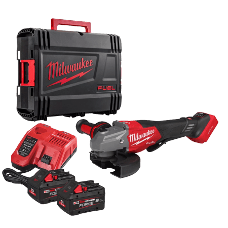 Polizor unghiular cu 2 acumulatori 8Ah Milwaukee M18 FHSAGO125VXPDB2-802X