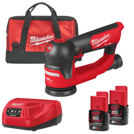Slefuitor orbital cu 2 acumulatori 2Ah Milwaukee M12 FSDR75-202B