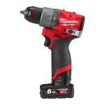 Masina de gaurit si insurubat cu percutie cu 2 acumulatori Milwaukee M12FPD2-602X