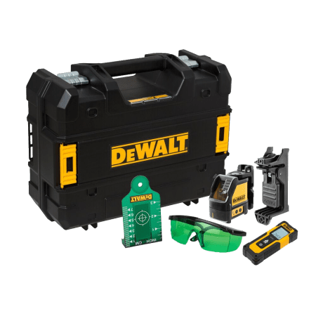 Set nivela laser cu linii verzi si telemetru DeWalt DW0887100-1